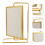 Rotating Picture Holder Golden Iron Square 1 Pack 1