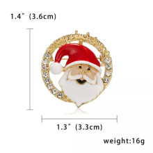 Christmas Tree Brooch Pin Zircon Crystal 1 Piece