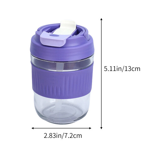 Bärbar sugrörsmugg läckagesäker dubbelväggig 355 ml 2