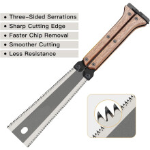 Folding Pull Saw Wood Handle 6.5 Inch Double-Edged