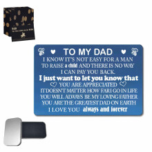 Wallet Card for Dad Engraved Metal Insert