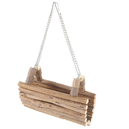 Wooden Hamster Hammock Hanging Swing for Dwarf Hamsters and