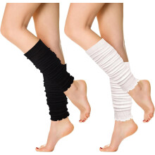 Women's Ribbed Knitted Leg Warmers 2 Pairs