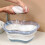 Collapsible Dish Basin with Drain Plug Gray S 7