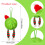 Hellgrüne, flauschige Weihnachtskugel, 6 cm 3