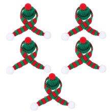 Holiday Mini Knitting Hats Red Green 5 Sets