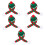 Holiday Mini Knitting Hats Red Green 5 Sets 1