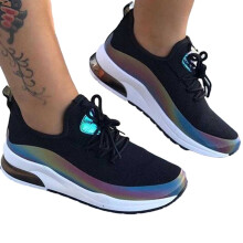 Women's Sports Shoes Black Mesh Breathable Plus Size