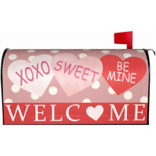 Valentine's Day Magnetic Mailbox Cover 18x21 inch Red Pink