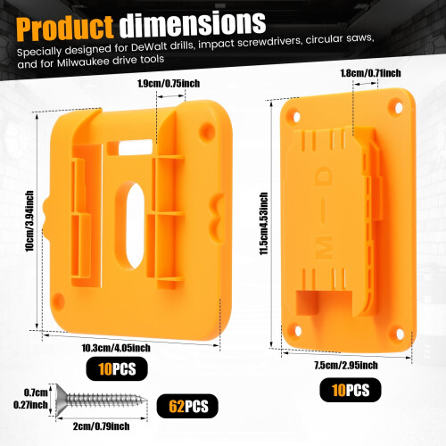 Power Tool Battery Holder Wall Rack 20PCS for 20V 60V M12 1