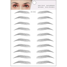 Eyebrow Stickers European Style Water Transfer 12 Pcs