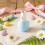 Ceramic Easter Rabbit Figurine Blue Eggshell Glazed 2