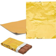 Gold Foil Chocolate Bar Wrappers 6.3x7.5 Inch 100 Pcs