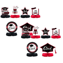 Graduation Party Decorations Honeycomb Toppers 12 pcs