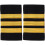 Pilot Style Epaulets Gold Stripe Cloth Shoulder Badge 1 Pair 1