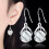 925 Silver Opal Spiral Drop Earrings 1