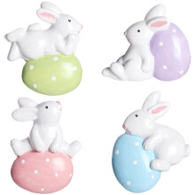 Easter Rabbit Fridge Magnet Resin 4 Pieces