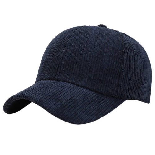 Corduroy Baseball Cap Solid Color Adjustable Peak