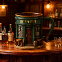 Irish Bar Coffee Mug Ceramic Cup 12 oz