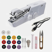 Handheld Sewing Machine Portable White Set of 23