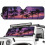 Purple Palm Tree Windshield Sunshade for Jeep Wrangler 2