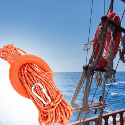 PVC Reflective Lifesaving Rope 6mm x 30m with Hook and Pull 1