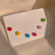 Stainless Steel Cubic Zirconia Stud Earrings Set 6/12 Pairs