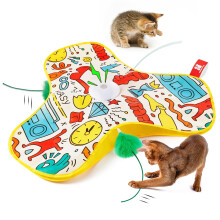 Interactive Cat Feather Toy Wand with Rechargeable Touch