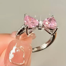 Romantic Bowknot Ring Adjustable Shiny Delicate Jewelry