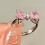 Romantic Bowknot Ring Adjustable Shiny Delicate Jewelry 1