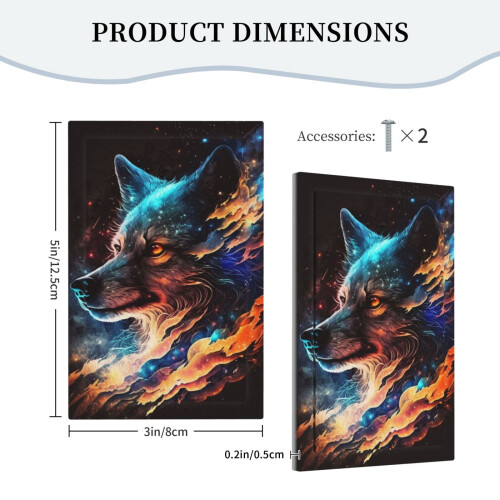 Wolf Galaxy Fire Space Light Switch Cover 1-Gang Blank Wall 1