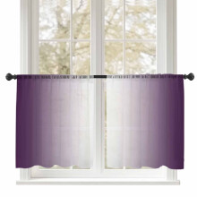Purple and White Gradient Sheer Curtains 52x45 Rod Pocket