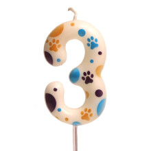 Blue Dog Paws Birthday Cake Topper Decoration