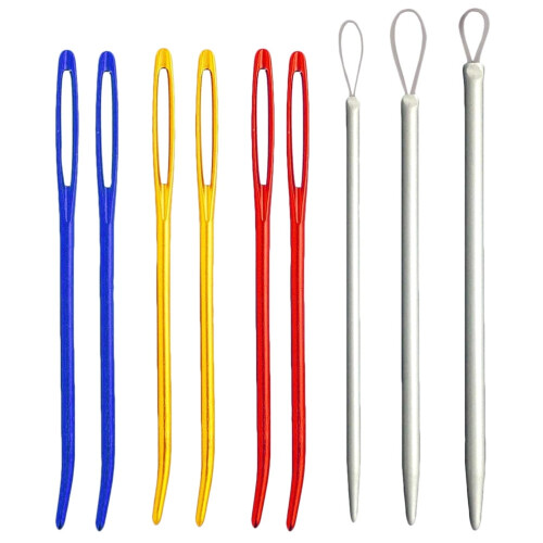 Aluminum Bent Tip Tapestry Needles 9 pcs