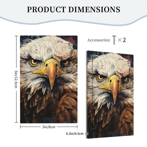 Bald Eagle and American Flag Light Switch Cover 1-Gang 1