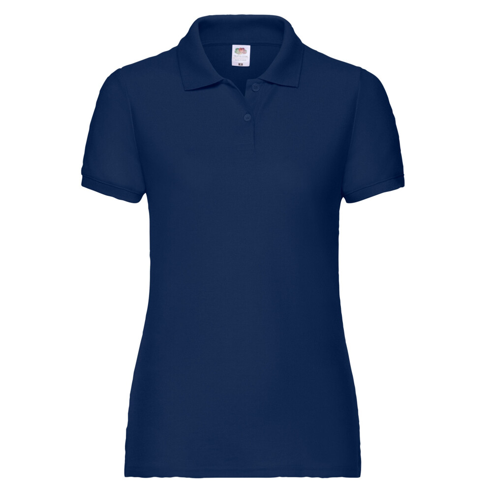 Fruit Of The Loom (S, Navy) Womens/Ladies Lady Fit 65/35 Polo Shirt
