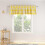 Buffalo Check Valances Yellow White 2-Pack 54x18 Inch Rod 2