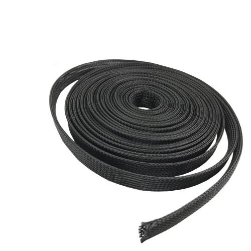 Black PET Insulated Cable Sleeve 10 Meters