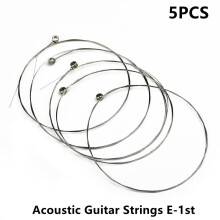 Acoustic Guitar Strings E Plain Steel 0.012 5 Pcs