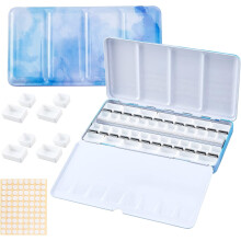 Watercolor Palette Tin with 42 Half and 24 Full Pans