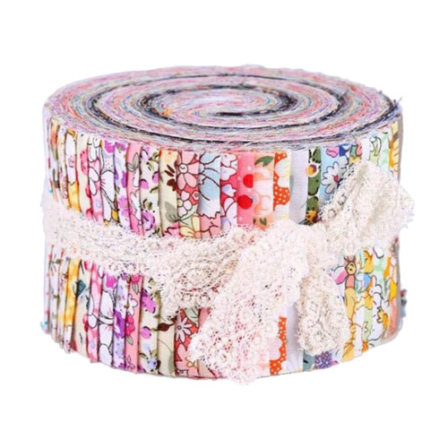 Jelly Roll Fabric Strips Multi-Color 36 Pieces