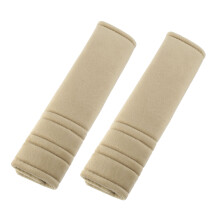 Microfiber Car Seatbelt Pad Covers Khaki 27x6.5 cm 2 pcs