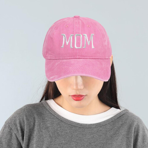 Embroidered Baseball Hat for Mom Pink Sun Hat 1 Pack 2