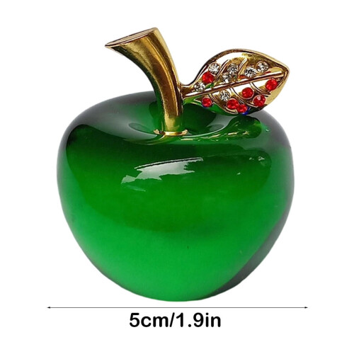 Clear Glass Apple Ornaments Green Decorations 6 pcs 2