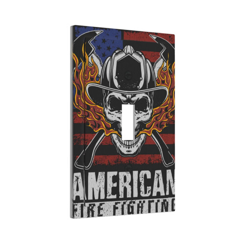 American Fire Fighter Skull Light Switch Cover 1-Gang 2
