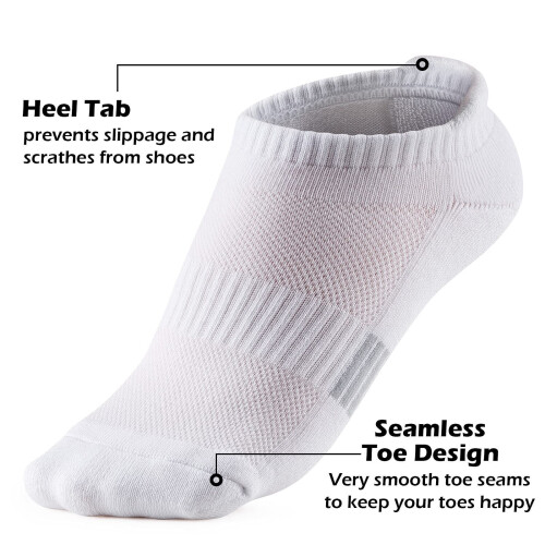 Women's Ankle Socks Running Athletic No-Show Cushioned 2