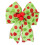 Christmas Polka Dot Fabric Bow Decorations Red Green 12 Pack 1