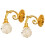 Metal Crystal Glass Curtain Holdback Hooks Gold 2 Pack 4