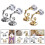 Metal Crystal Glass Curtain Holdback Hooks Gold 2 Pack 5