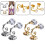 Metal Crystal Glass Curtain Holdback Hooks Gold 2 Pack 6